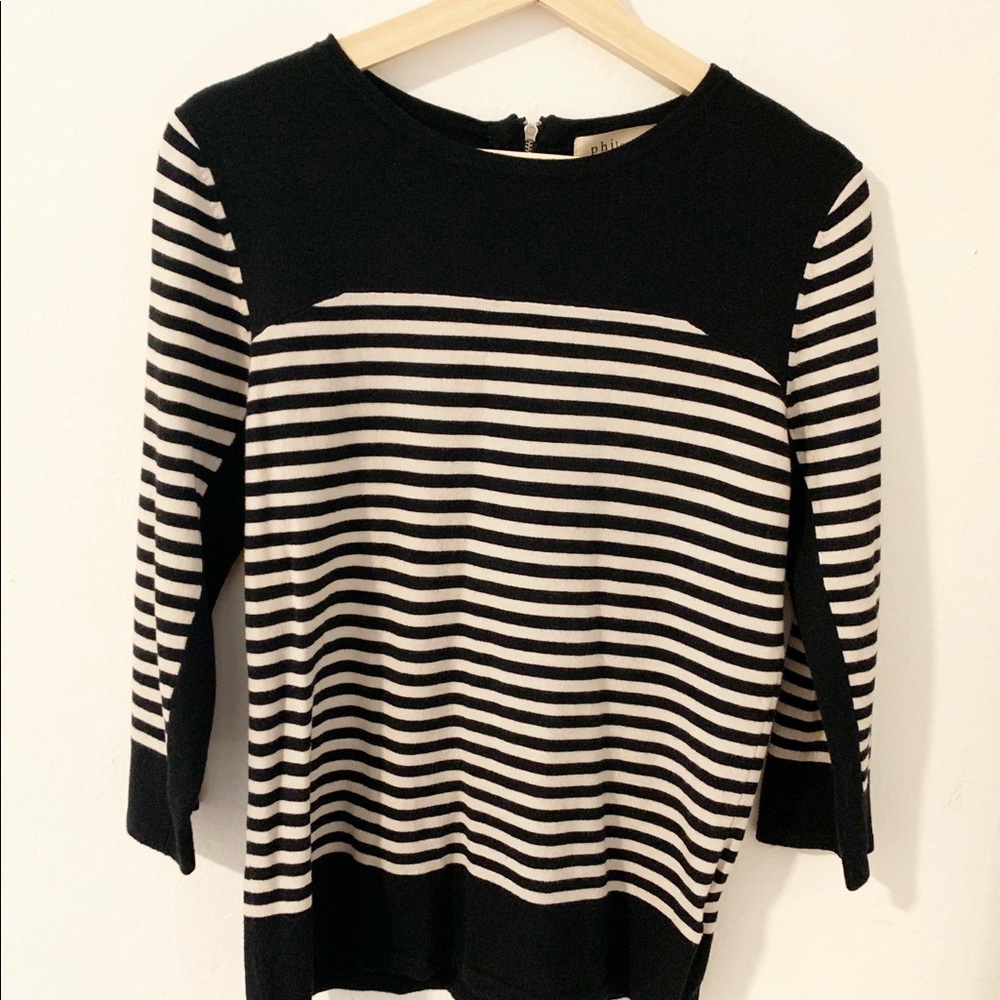 Philosophy Black and white Sweater size Small